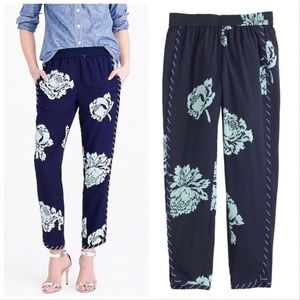 J Crew Reese pant in graphic peony floral print